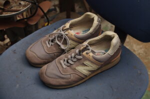 ニューバランス 576 ウェッジヒール＆ヒールカップ再生事例（岡山県赤磐市 M様）