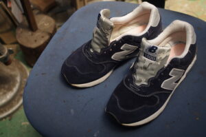 New Balance 1400 ベロ(タン)合皮剥がれ修理|本革張り替えで耐久性アップ